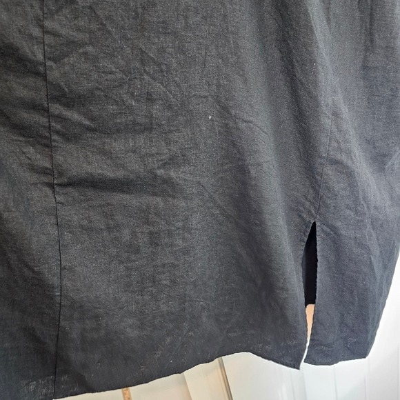 Ava and Viv Dress Womens Size 4X Black Linen Maxi Sleeveless Halter Boho Casual - Picture 5 of 11